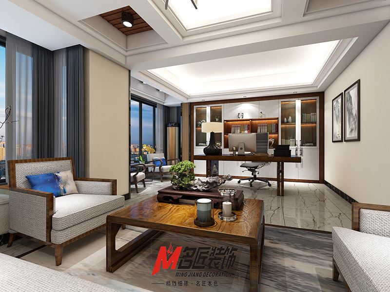 揭陽市碧桂園金域名府現(xiàn)代風格辦公空間裝修案例