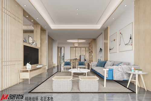 桂林市興進漓江郡府日式風格別墅裝修案例