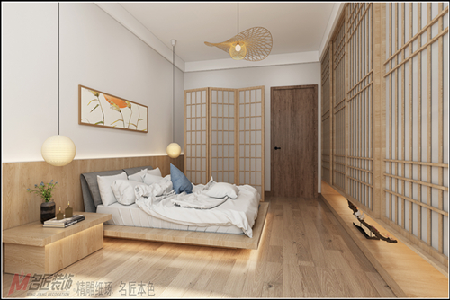 桂林市廣匯湖光山色日式風(fēng)格三居室裝修案例